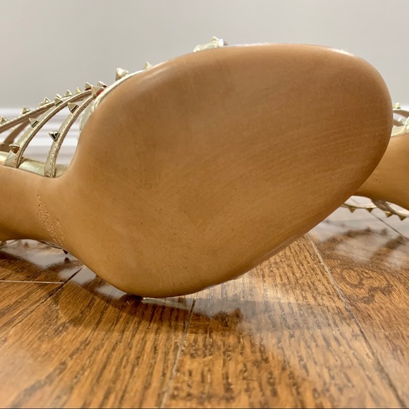 Valentino Garavani Gold Lovestud Sandals - Picture 7 of 12